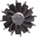 Close-up of 434717-0013 turbine wheel blades and hub