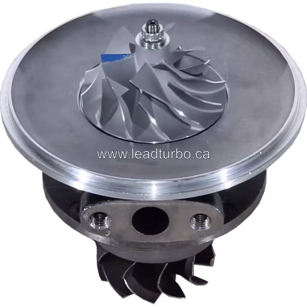 Vue de dessus à 45 degrés du core turbo pour Isuzu 6BG1T et Hitachi EX200-5