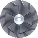 RHG8V turbocharger compressor wheel metallic grey finish top view