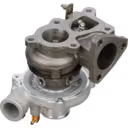 Vue du dessous du turbocompresseur 28200-4B151 montrant l'entrée d'échappement à bride