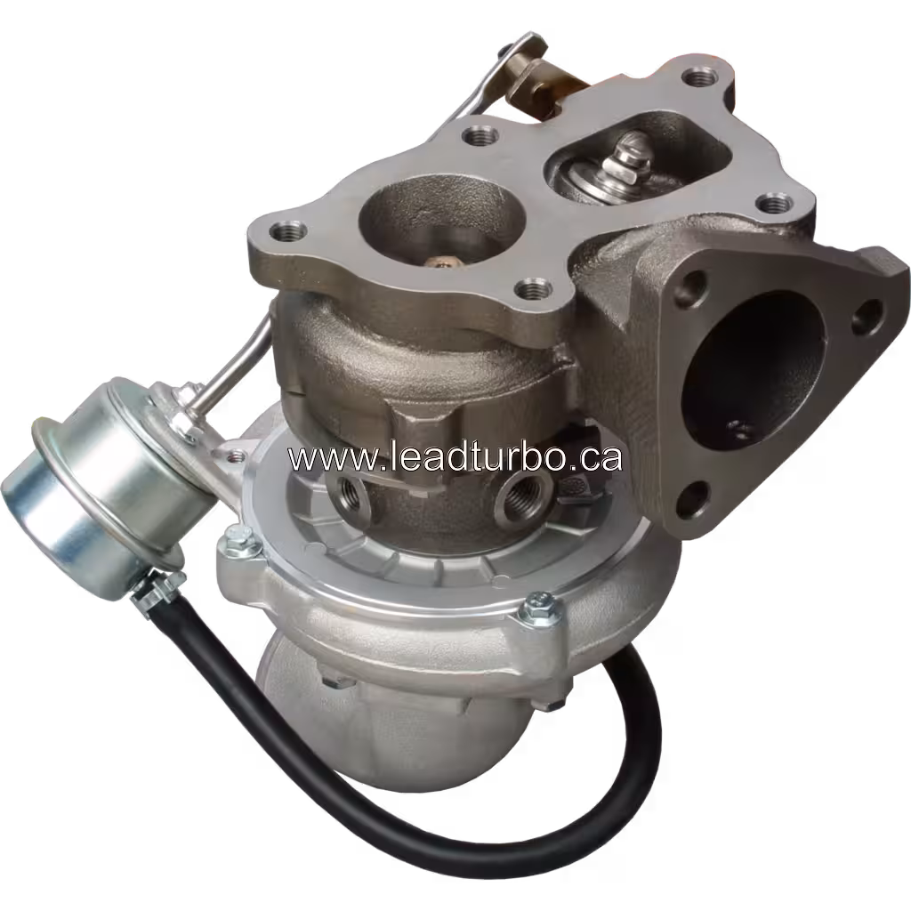 Turbocompresseur D4BH avec bride rectangulaire de la turbine et joints visibles