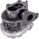Turbocompresseur 701196-5007 avec brides d'échappement et d'admission visibles