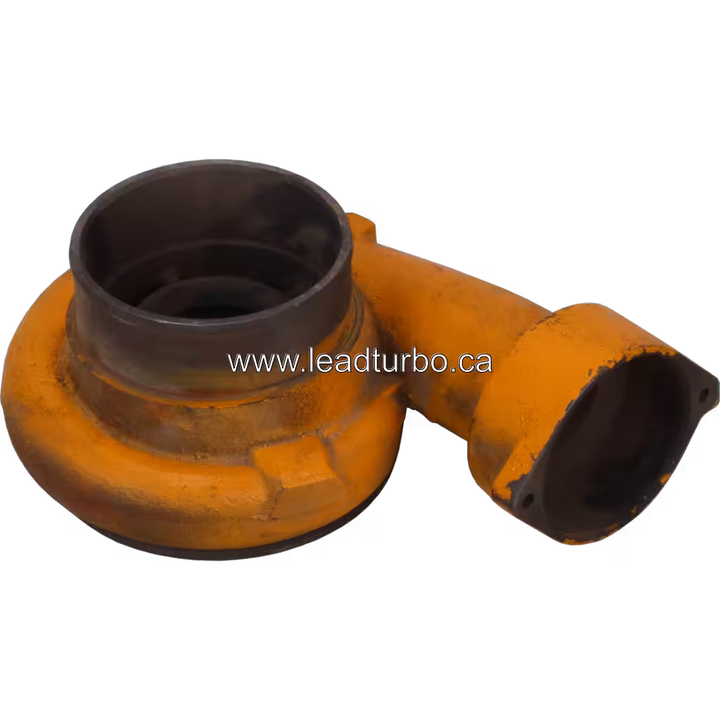 Cast turbocharger compressor housing for CAT earth moving
