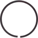 Bague de piston HX83 vue de dessus, anneau circulaire métallique sombre