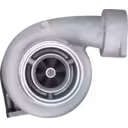 Clamp fasteners securing the two-shell 0R9899 turbocharger assembly