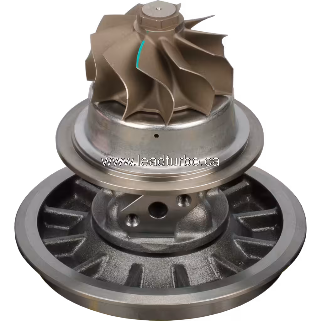 Vue de dessous à 45 degrés montrant la roue turbine du core 712371-5039