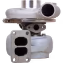 Turbocompresseur 13038512 J80S vue avant avec carter compresseur et turbine