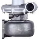 8N9247 3LM373 turbocharger with silver compressor housing and dark turbine housing