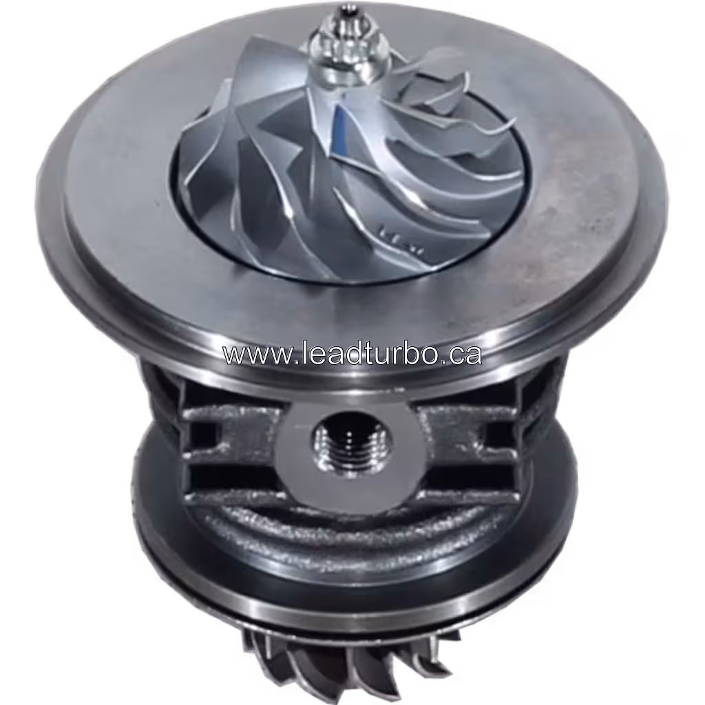 45-degree top view of 443854-0176 turbo core assembly for Mercedes-Benz Sprinter 310D