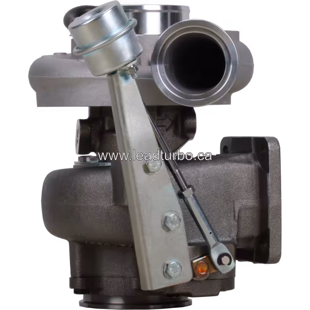 4955909 HX40W turbocharger front view with variable geometry actuator