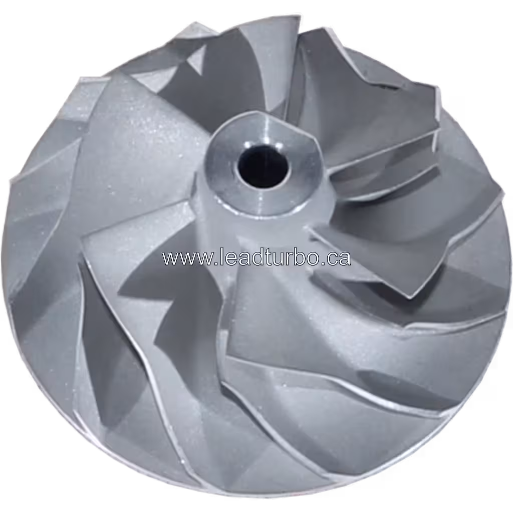 702492-0001 GT1752S compressor wheel top view showing radial blade design