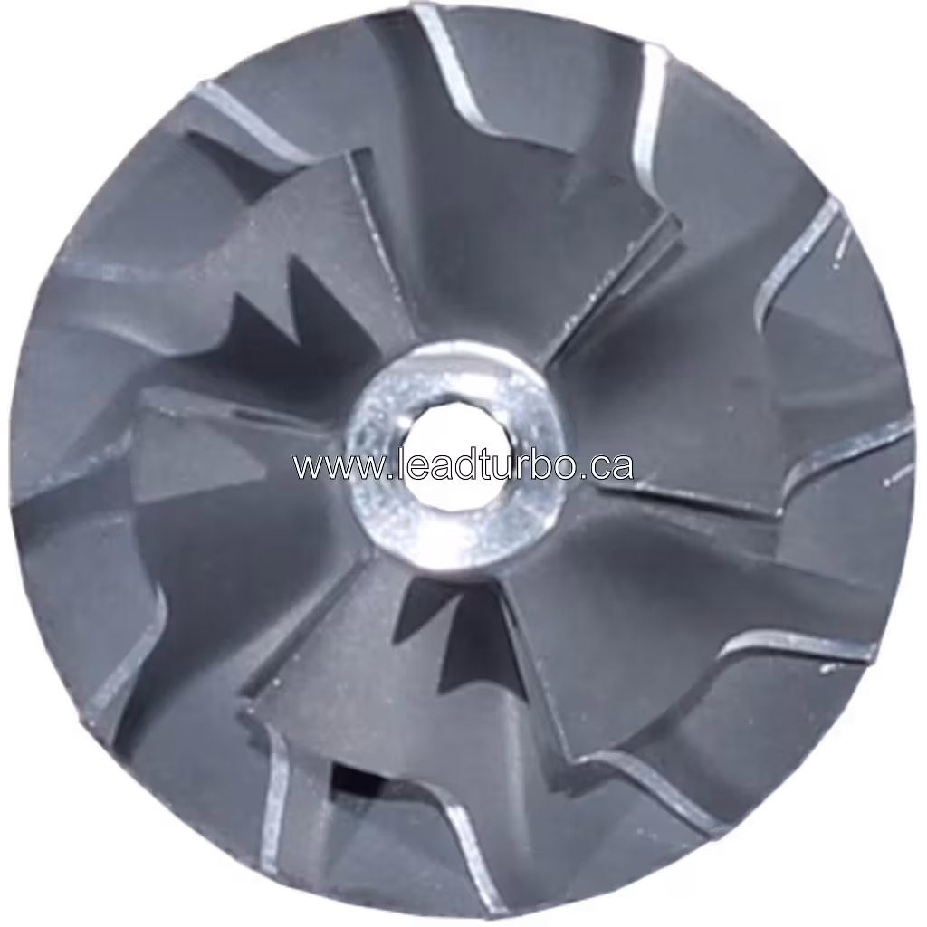 Roue de compresseur métallique 313018 pour turbo S1B vue à 45 degrés