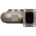 Turbine housing 3539964-CAST-8 HX83 en métal gris avec flange rectangulaire