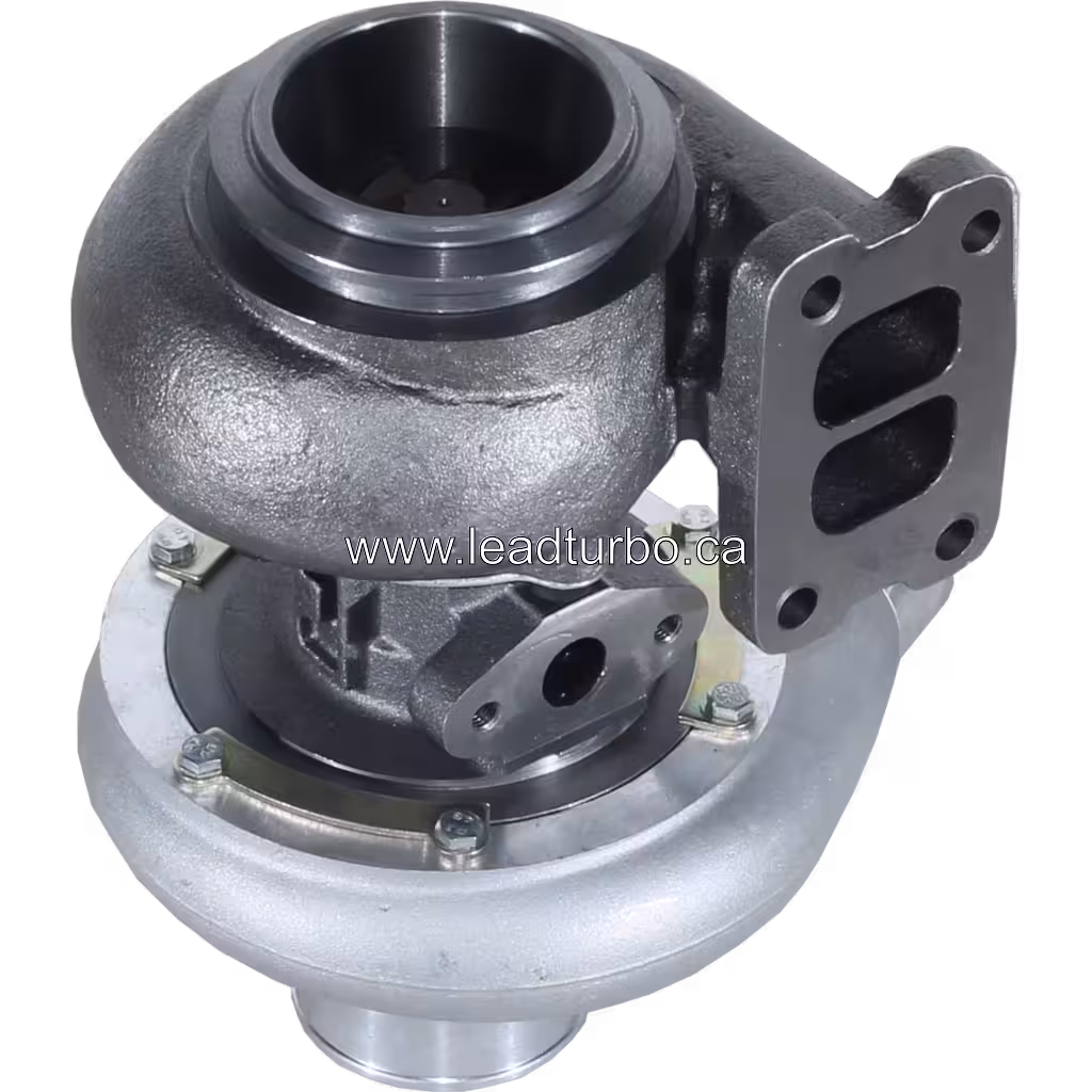 Vue de dessous du turbocompresseur 1151179 montrant le support de montage
