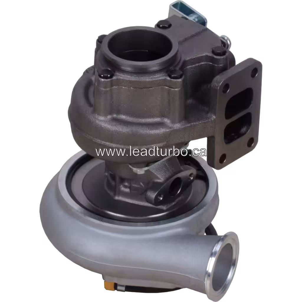 4025327 HX35W Turbocharger bottom view with machined compressor housing