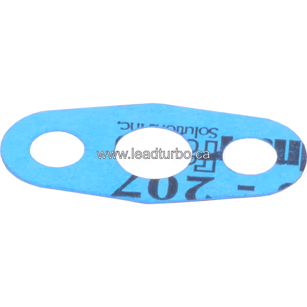 Light blue oval gasket with three holes for J96 turbocharger, part 6506-21-5020 GA-OI