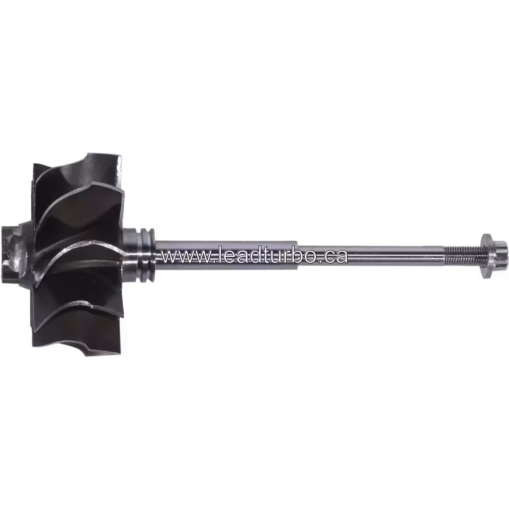 173314 J96 turbine wheel side profile showing radial blades and shaft