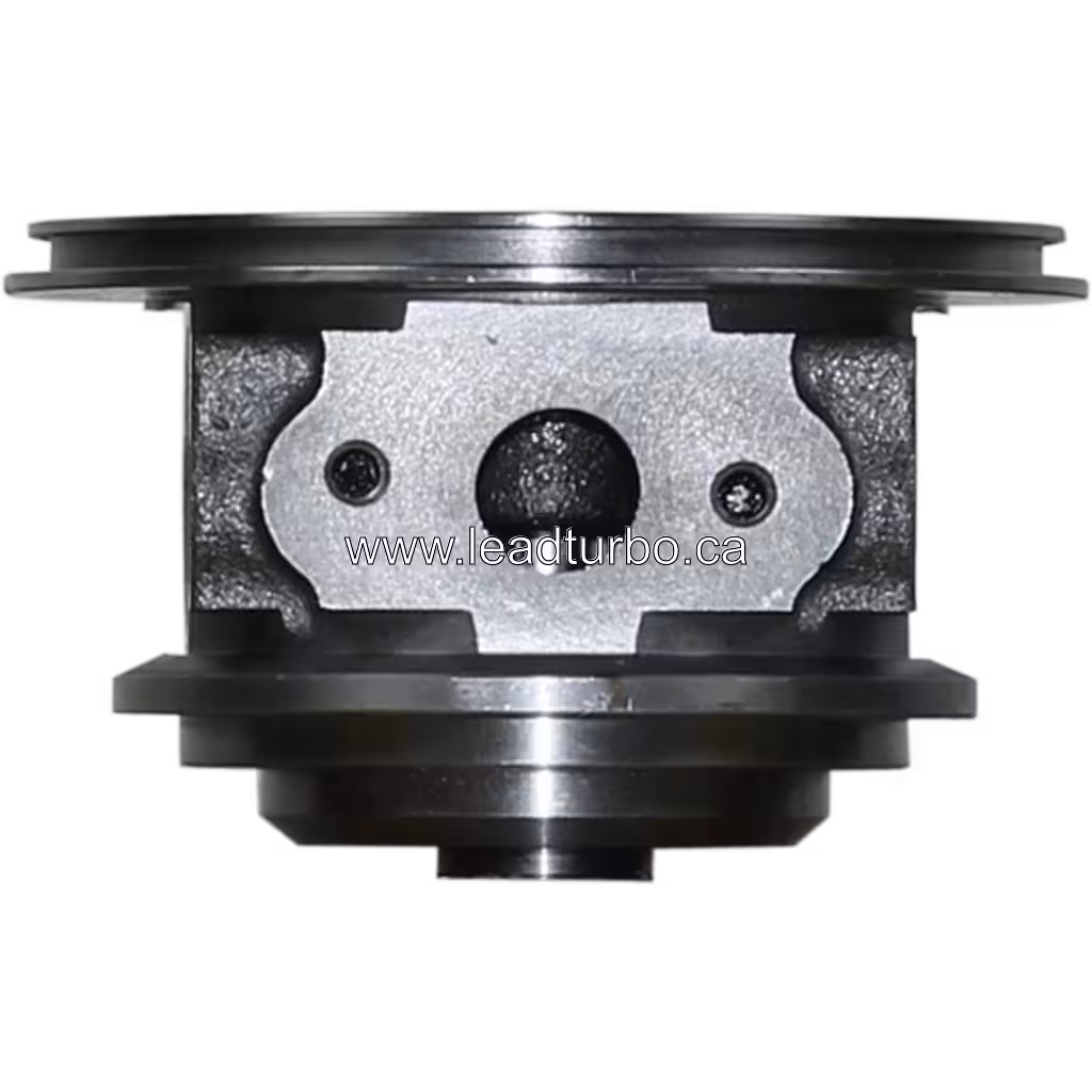 49178-25960 turbocharger bearing housing front view with two large flanges