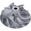 Roue de compresseur métallique 313737 CW pour turbo J96, vue de dessus