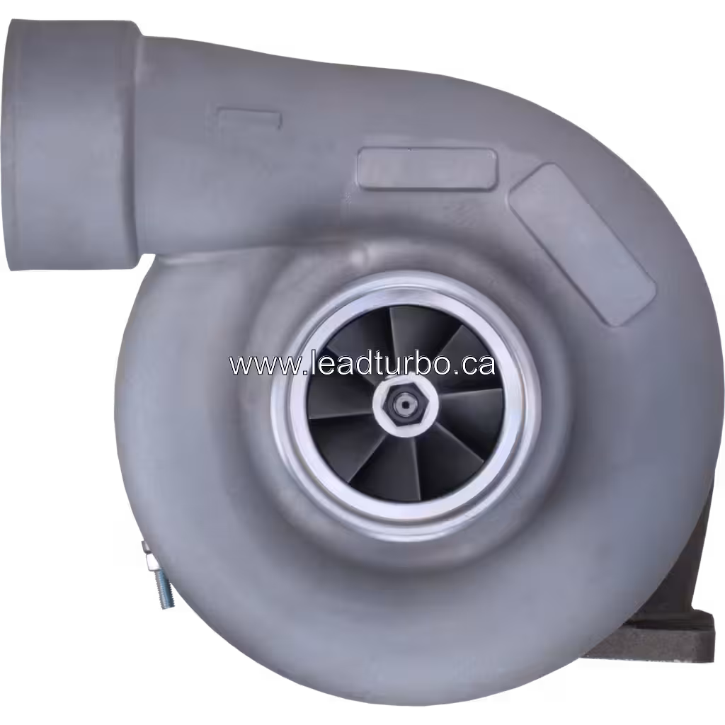 Turbocompresseur 6505-52-5540 KTR110G-K75B vue de face avec carter turbine blanc et carter compresseur gris