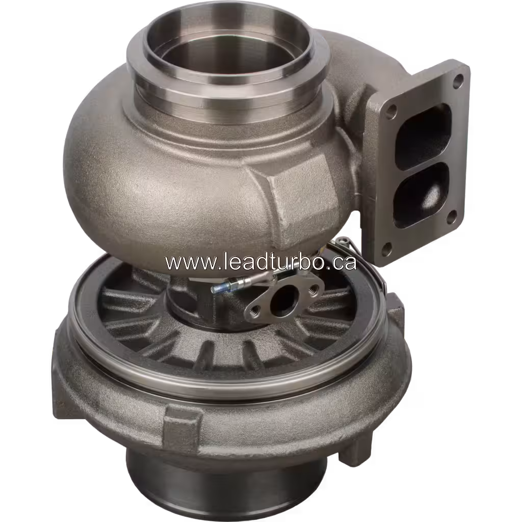 Vue inférieure à 45 degrés montrant les roues du turbocompresseur 750525-5021