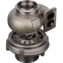 Vue inférieure à 45 degrés montrant les roues du turbocompresseur 750525-5021