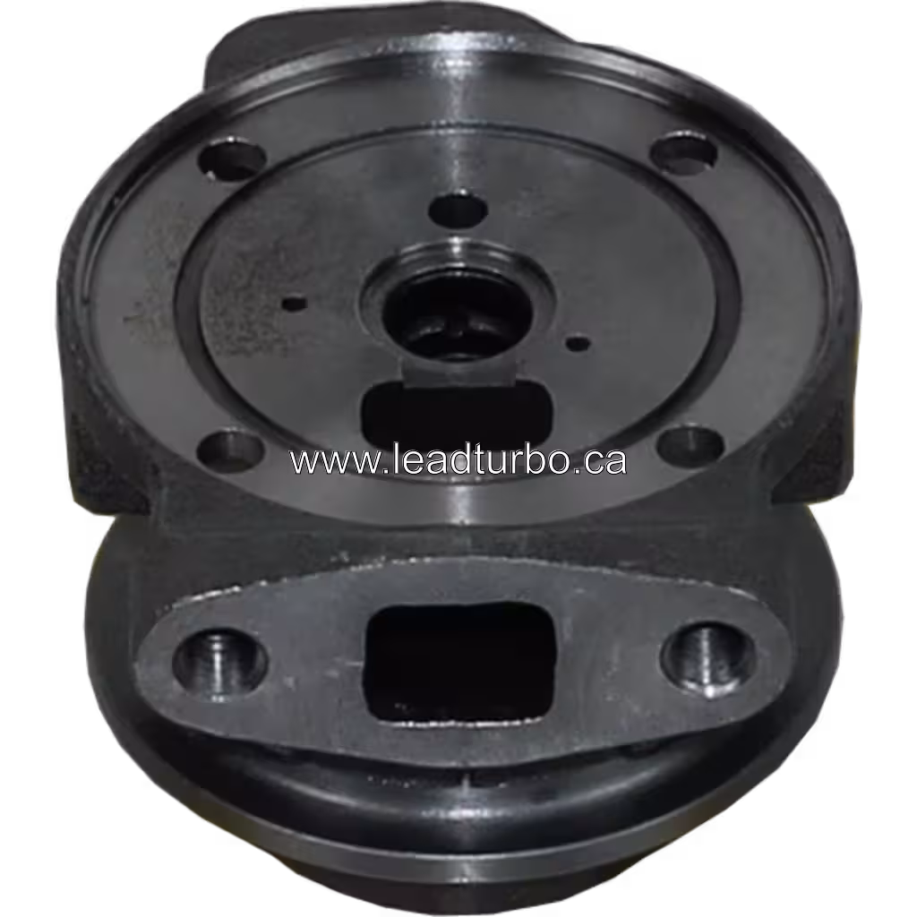 Top view of TO4B87 bearing housing showing machined silver mounting flange