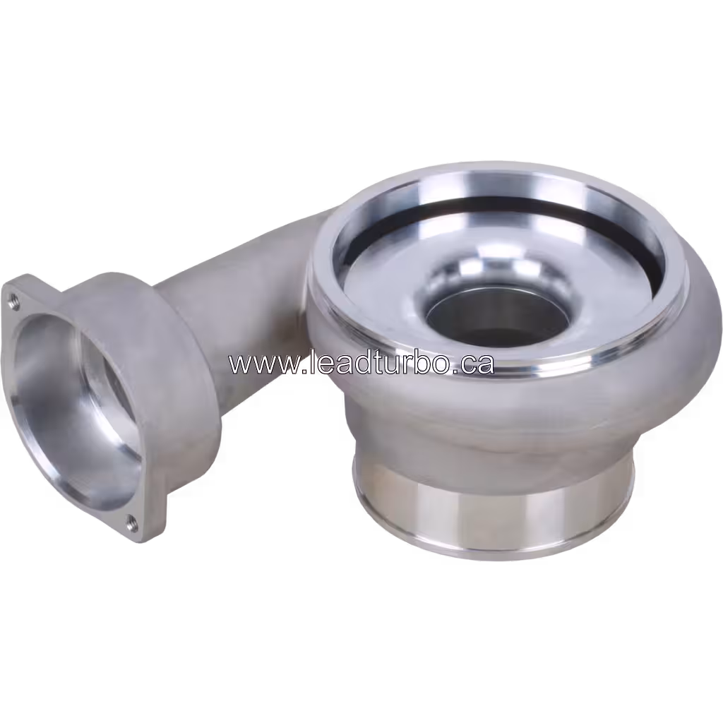 Carter de compresseur 1349918 pour turbo GTA5002B CAT 3400 bottom 45 degree view