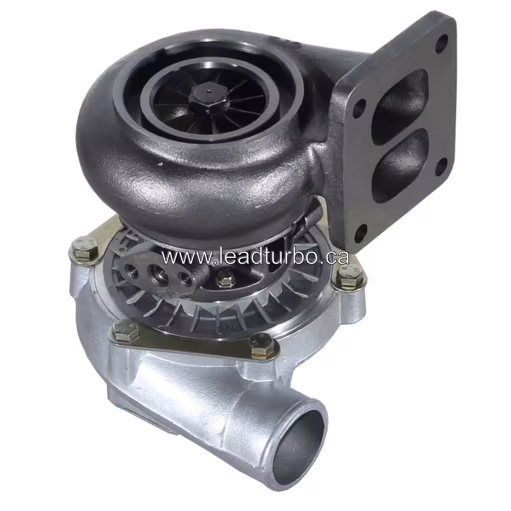 Turbocompresseur de remplacement AT29738 TO4B32 pour John Deere 6329A et 544 bottom 45 degree view