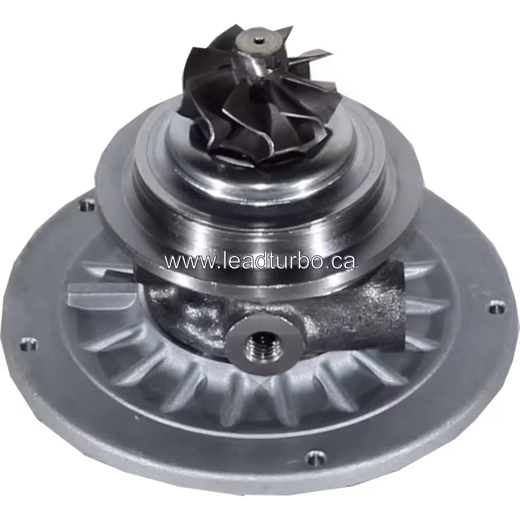 Vue 45 degrés du core VCX50024 montrant la roue de turbine et les ailettes de refroidissement