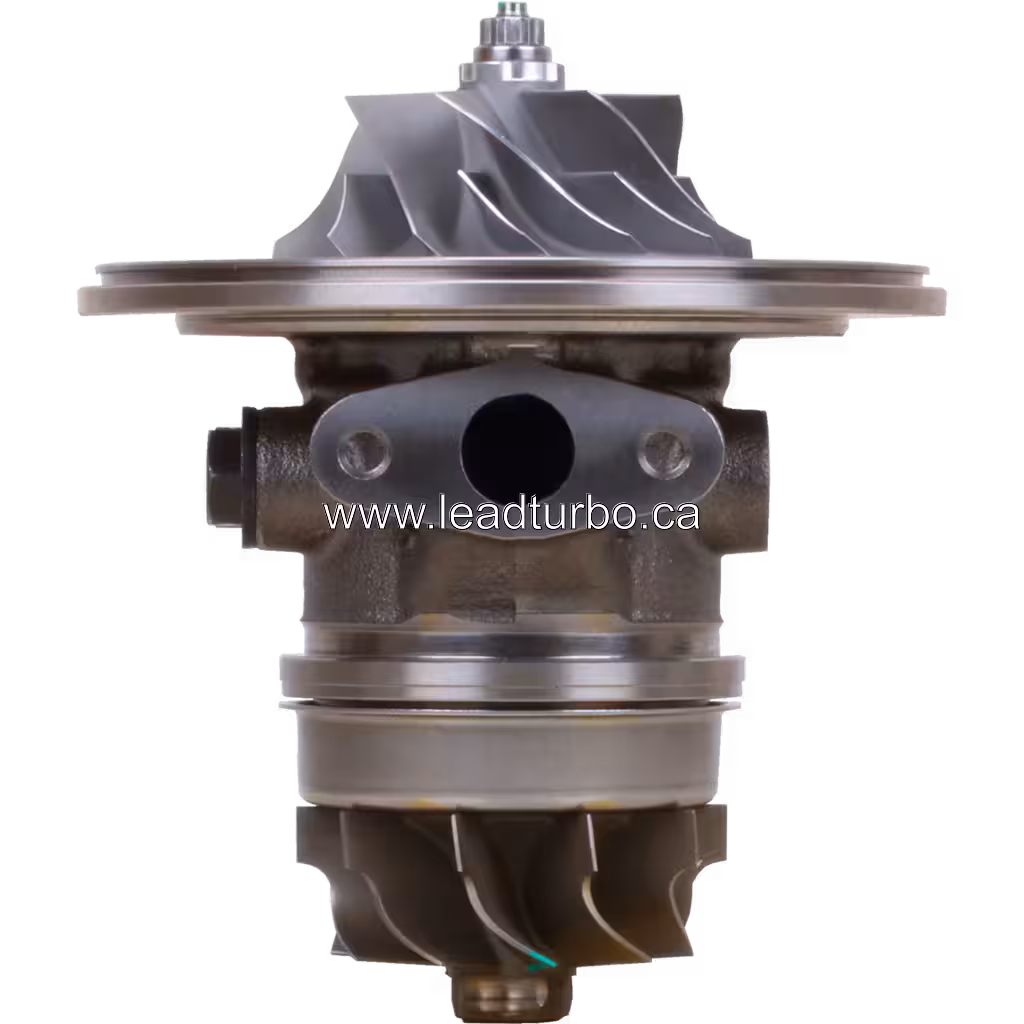 FOR 4044669 HX40W turbo core front view with turbine and compressor wheels