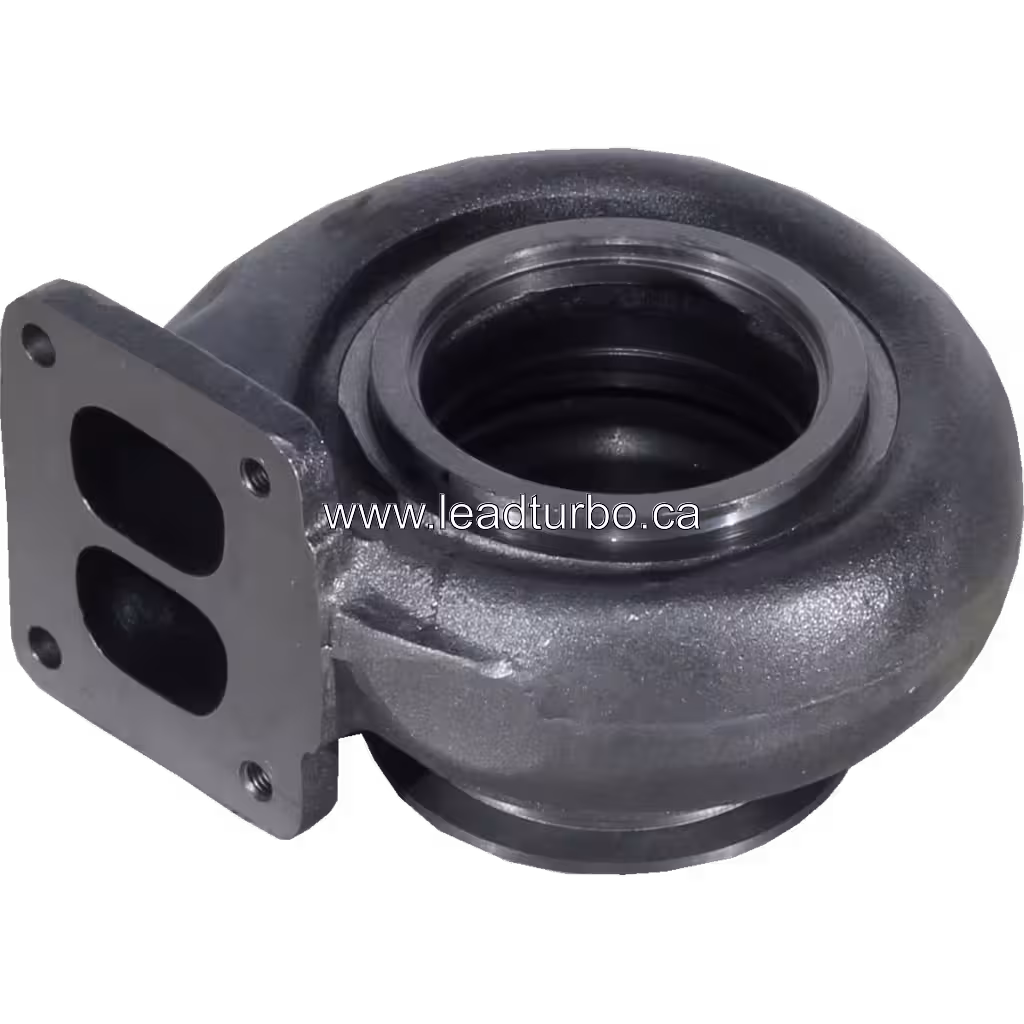 Dark grey cast turbine housing 703072-5003S TH with threaded mounting holes