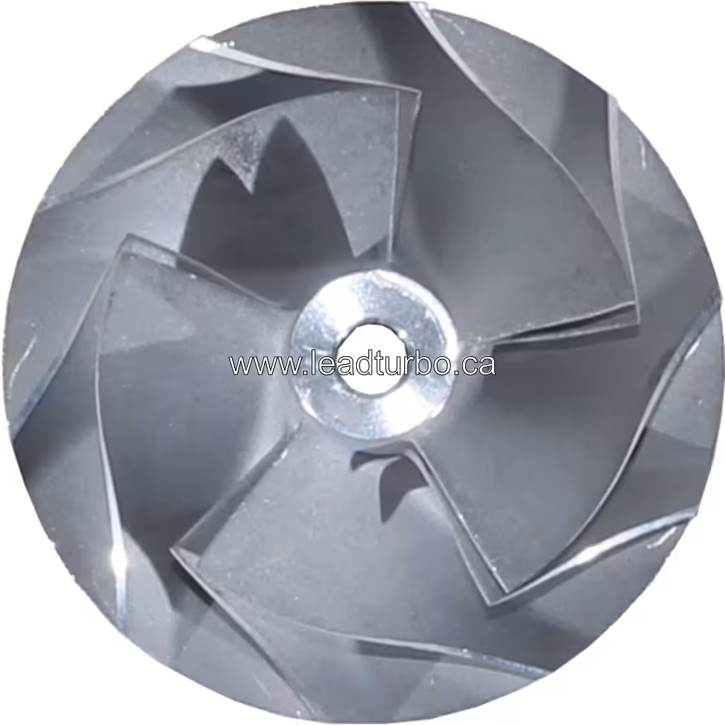 Metallic compressor wheel with radial blades and central hub