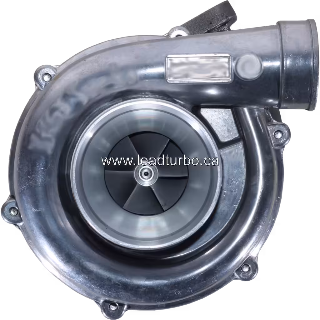 Turbocompresseur 114400-3340 vue frontale avec carter de compresseur argenté