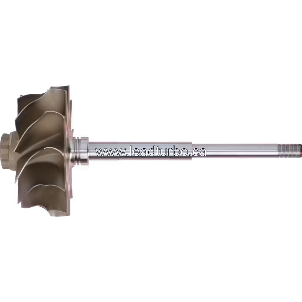 3539388 HE600WG turbine wheel side view with shaft