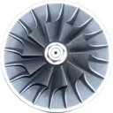 FOR 3801941 ST50 turbocharger core front view showing turbine and compressor wheels