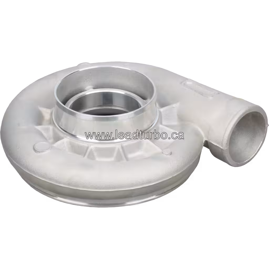 Silver cast metal turbo compressor housing with single inlet port