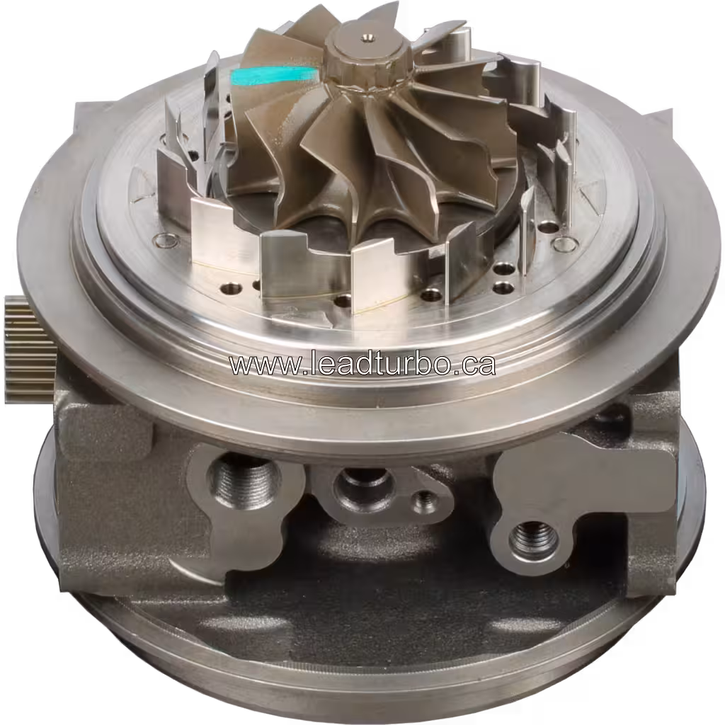 Vue de dessous du core turbo FOR 4046226 montrant la roue turbine et le boîtier