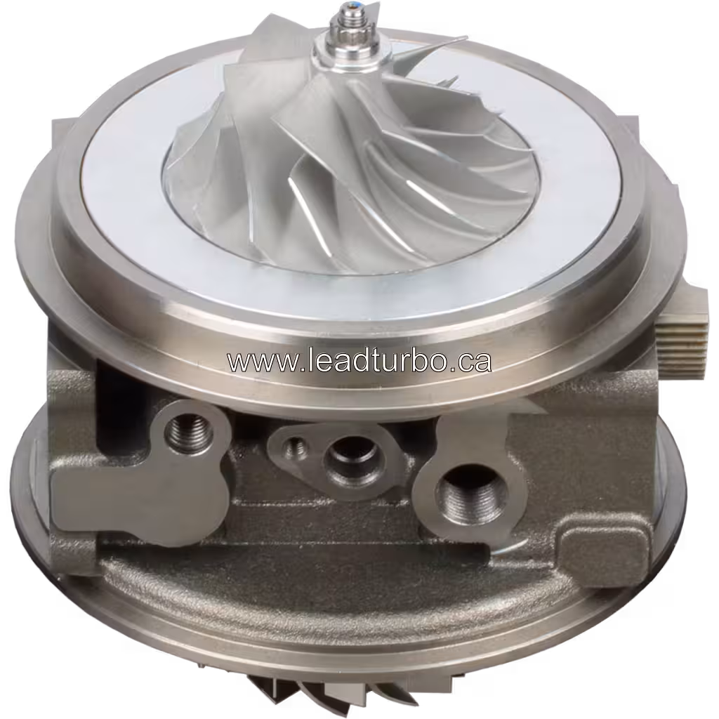 Vue de dessus du core turbo FOR 4046226 montrant la roue compresseur argentée