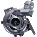 Front view of 14411AW40A GT1849V turbocharger showing compressor wheel and inlet