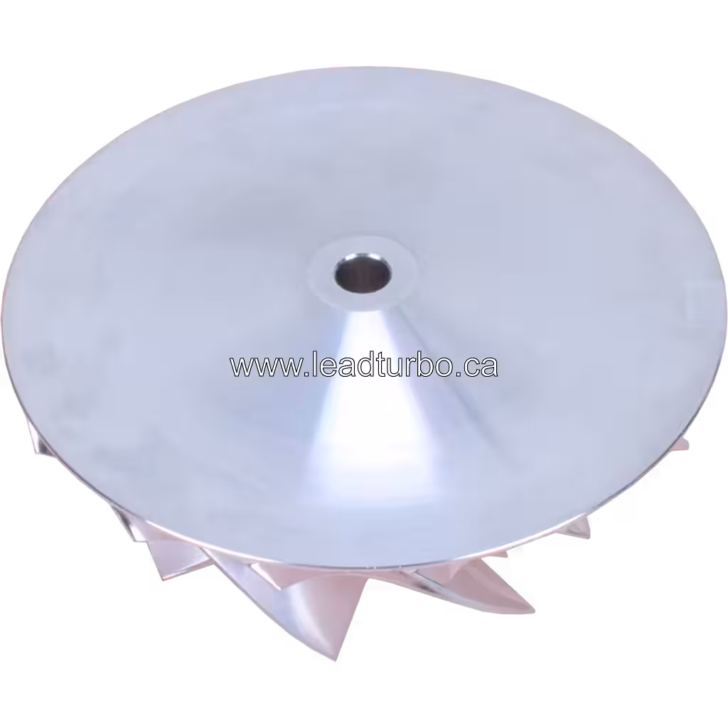 J96 turbo compressor wheel bottom view with conical backplate and central mounting bore