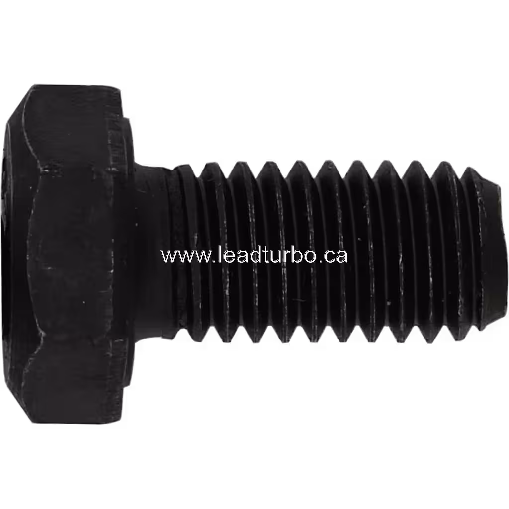 Bolt hexagonal noir pour turbo HX83, vue de face