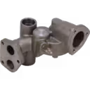 Turbine housing exhaust flange and mounting view