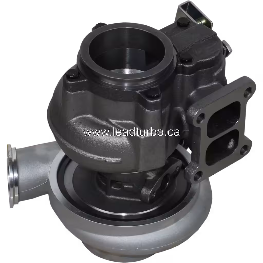 Turbocompresseur 3536404 HX40W pour Cummins 6CTA 300HP bottom 45 degree view