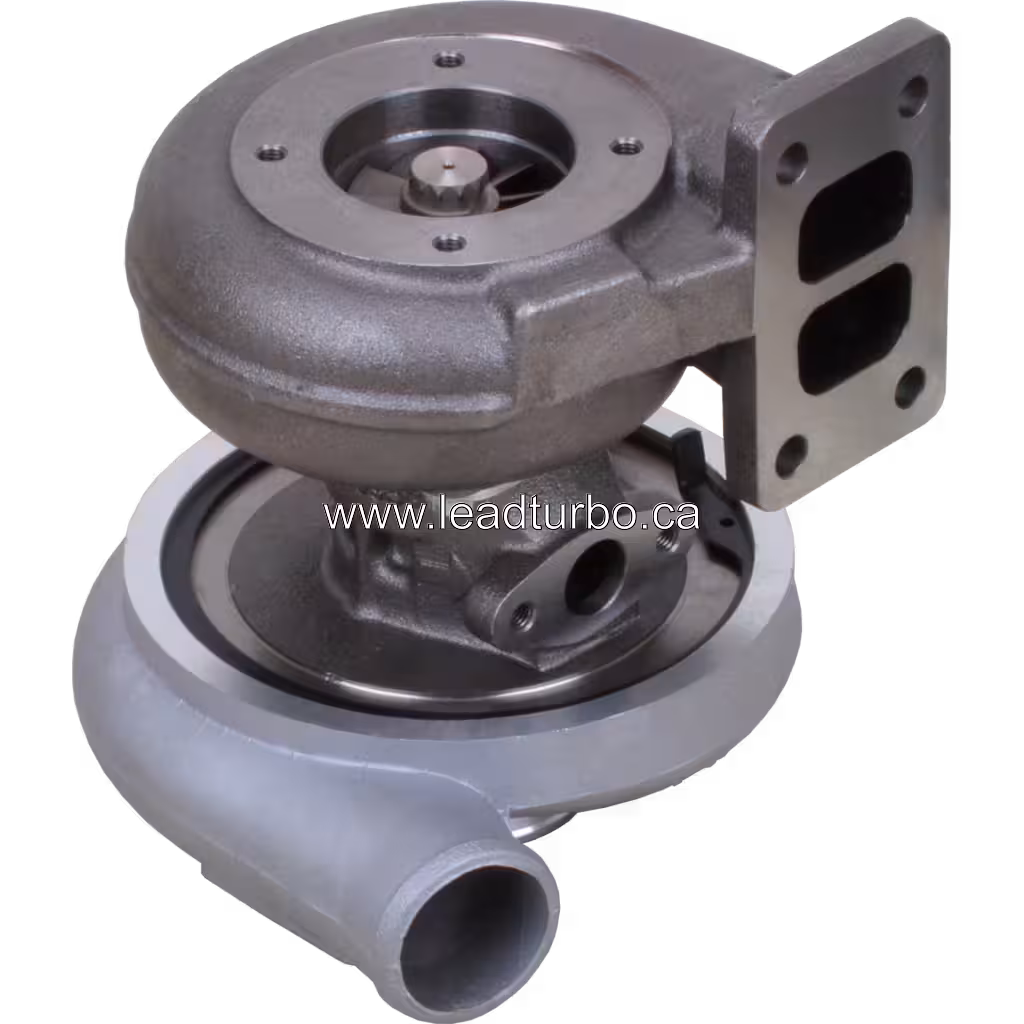 Turbocompresseur Daewoo DB58TI 6509100-7080 vue de bas avec bouchons d'huile bleus