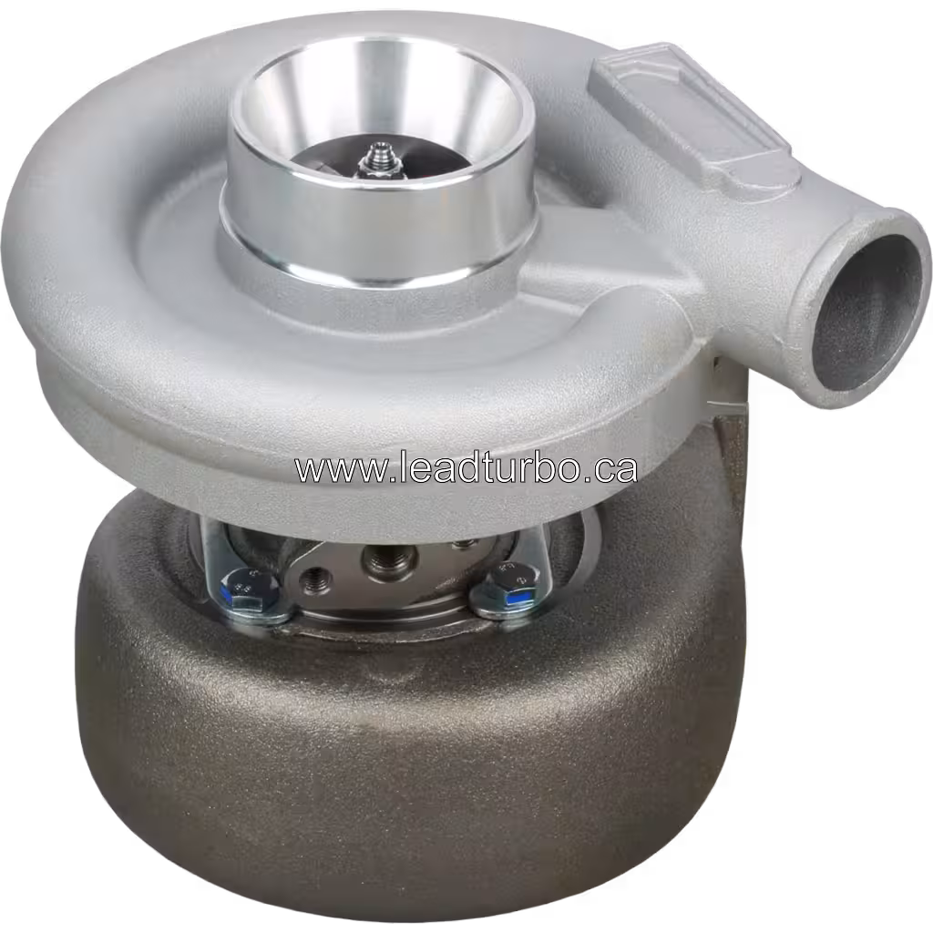 Turbocompresseur 6509100-7080 vue de dessus avec entrée compresseur et vanne visible