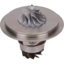 45-degree top view of 196-0268 compressor wheel and housing