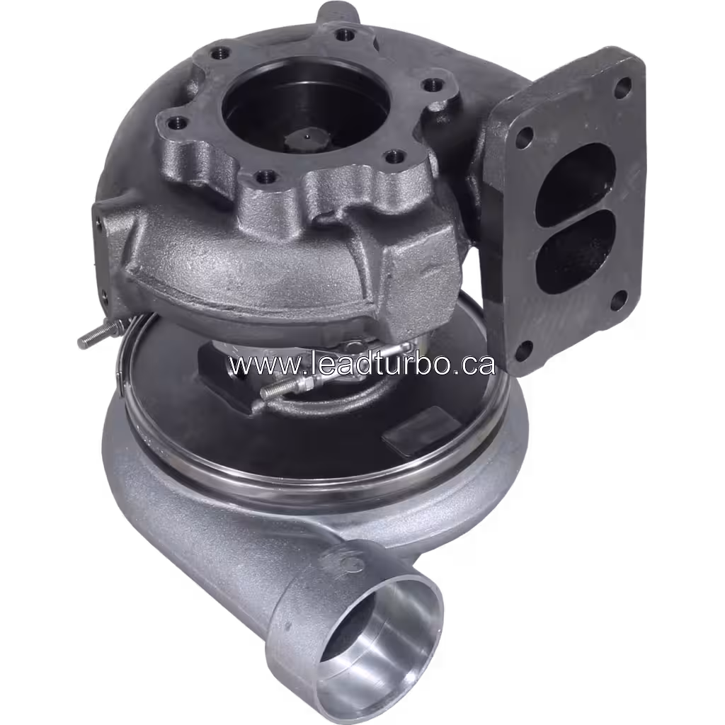 S400 Turbocharger with visible actuator related hardware mechanism