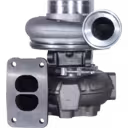 316699 S400 Turbocharger front view with polished compressor housing