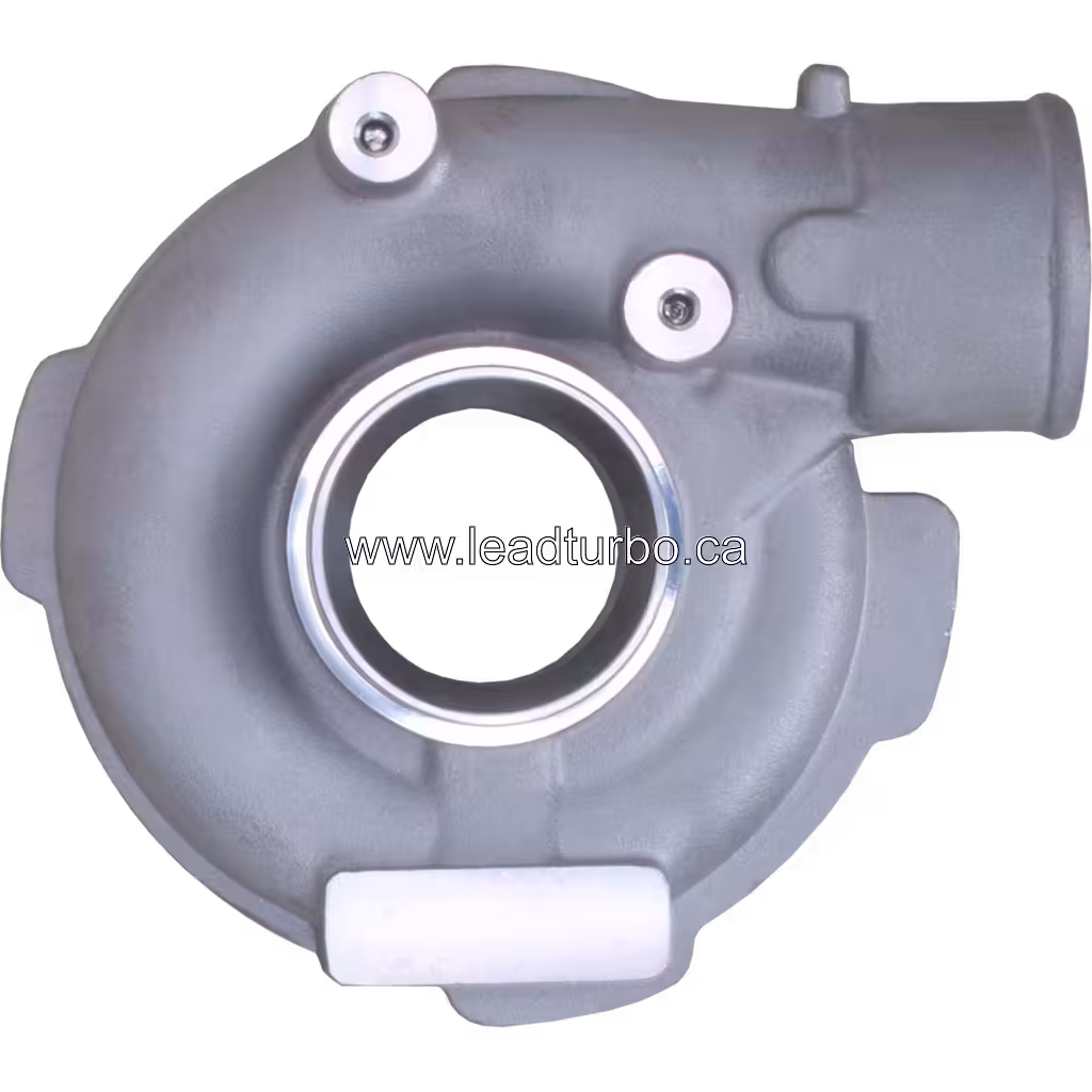 Front view of 454191-0001 CH GT2556V compressor housing showing central polished bearing bore
